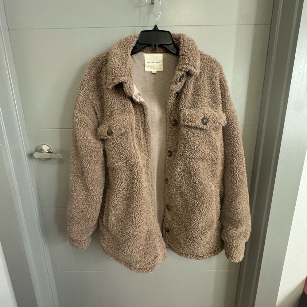 Thread & Supply Brown Teddy Jacket